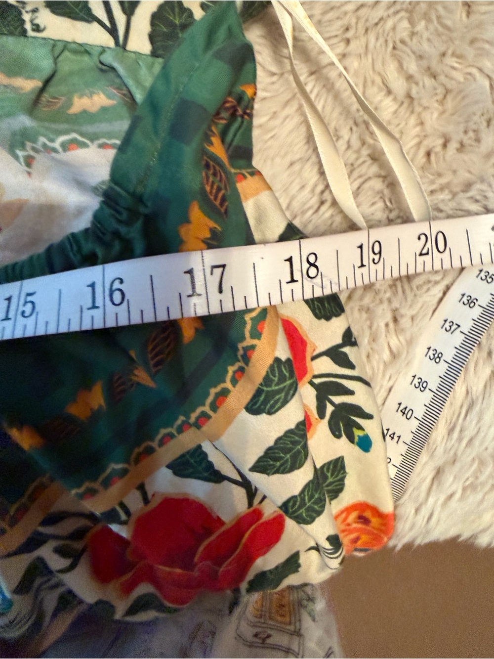 FARM Rio Cream Floral Maxi Dress with Green, Red and Orange Print - Picture 5 of 5